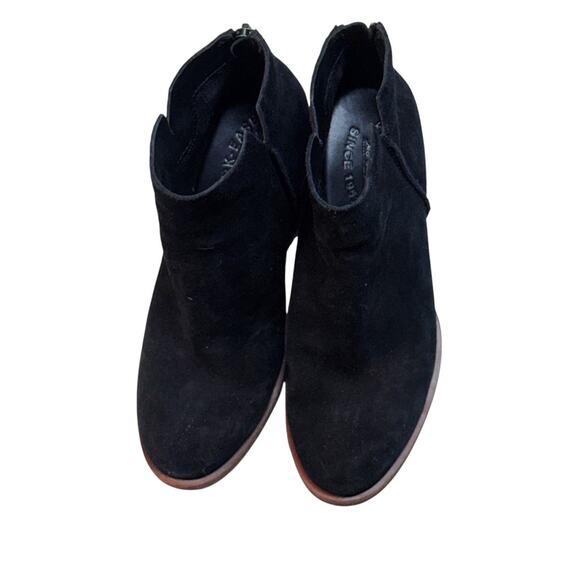 Kork-Ease Chandra Black Leather Ankle Boots Women’s Size 6 Block Heel Comfort - Picture 2 of 5